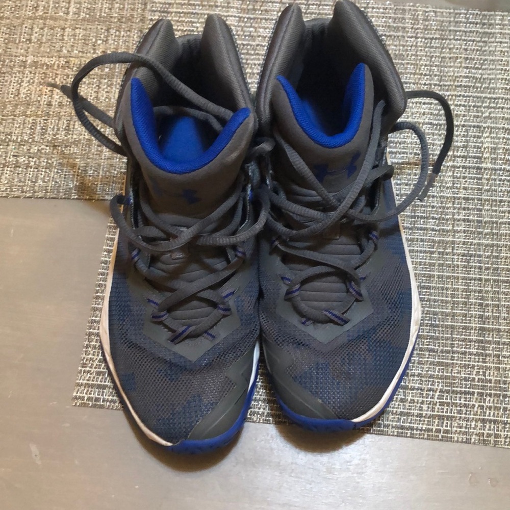 Size 4.5 Blue and gray Under Armour shoes.